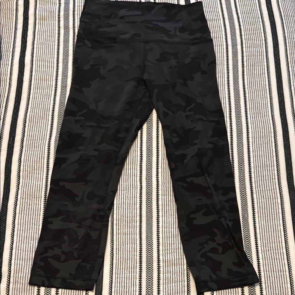 Lululemon Athletica Camo Leggings - Black and Green